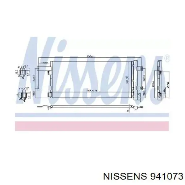 941073 Nissens radiador de aparelho de ar condicionado