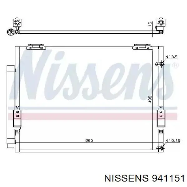 941151 Nissens радиатор кондиционера