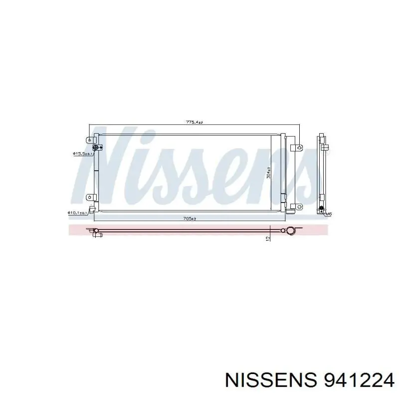 941224 Nissens радиатор кондиционера