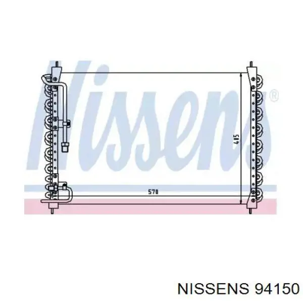 Condensador aire acondicionado 94150 Nissens