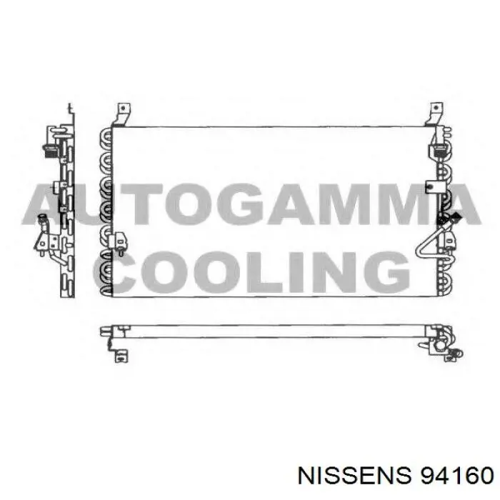 Радиатор кондиционера 94160 Nissens