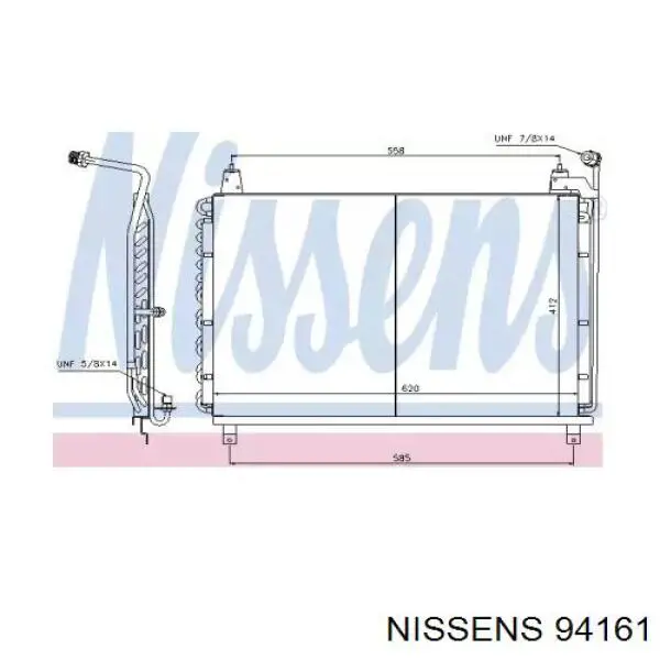 94161 Nissens радиатор кондиционера