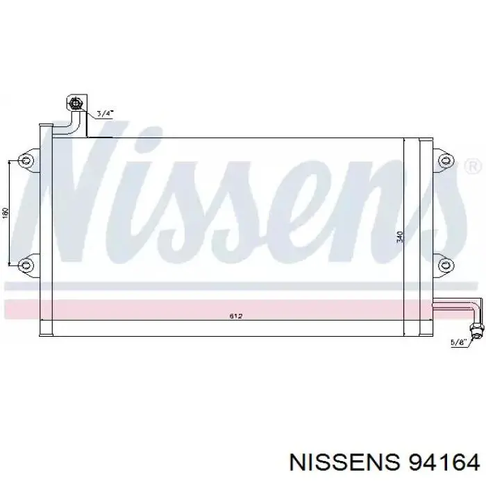 Радиатор кондиционера 94164 Nissens