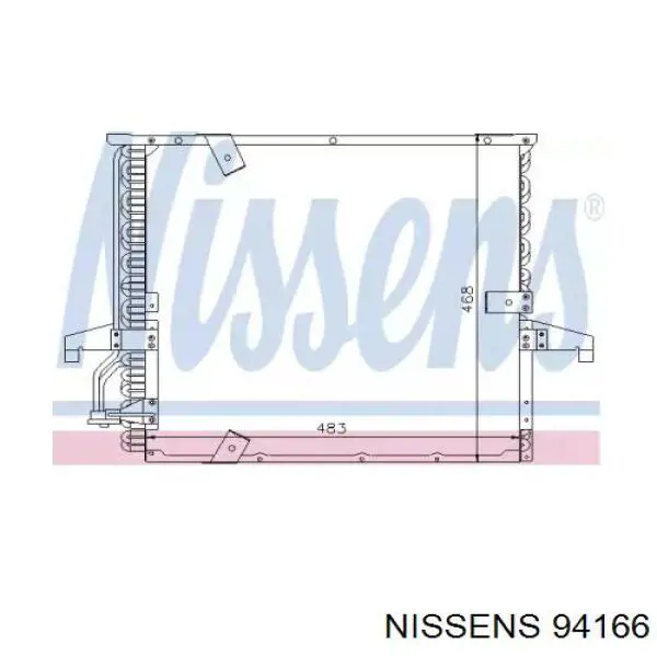 94166 Nissens радиатор кондиционера