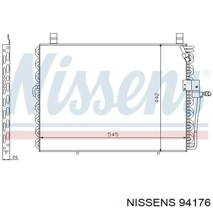 Condensador aire acondicionado 94176 Nissens