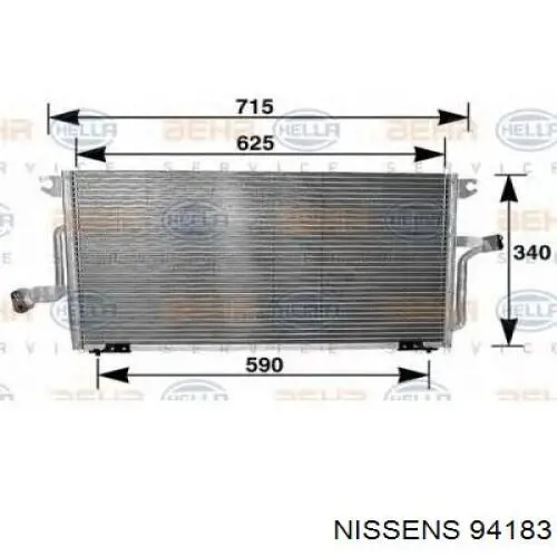 Condensador aire acondicionado 94183 Nissens