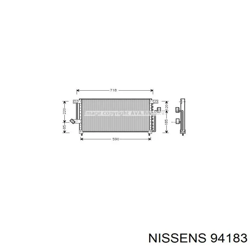 Радиатор кондиционера 94183 Nissens