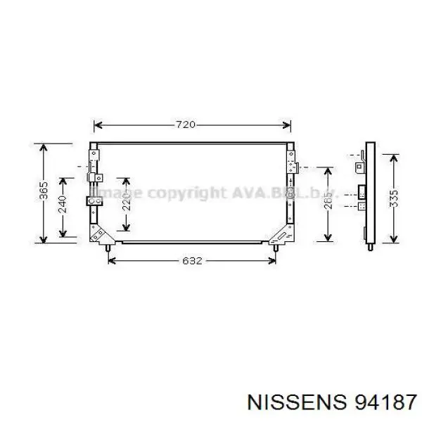 94187 Nissens радиатор кондиционера