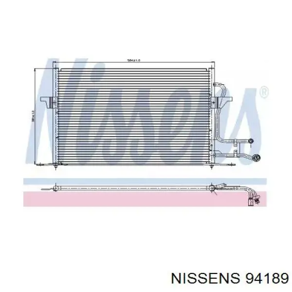 Радиатор кондиционера 94189 Nissens