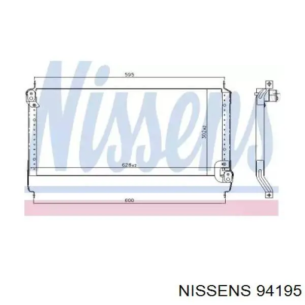 Радиатор кондиционера 94195 Nissens