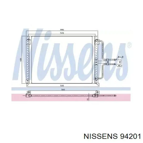 94201 Nissens радиатор кондиционера