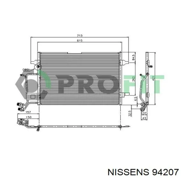 94207 Nissens радиатор кондиционера