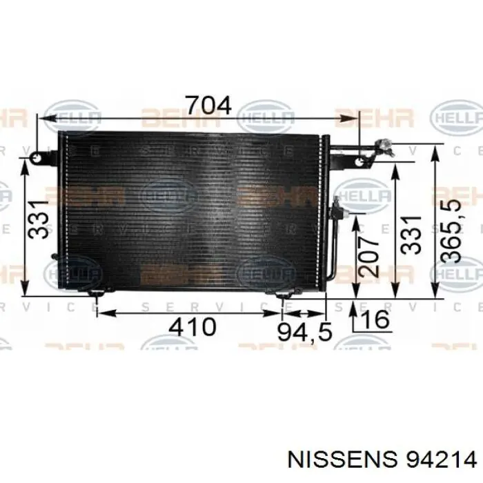 94214 Nissens радиатор кондиционера