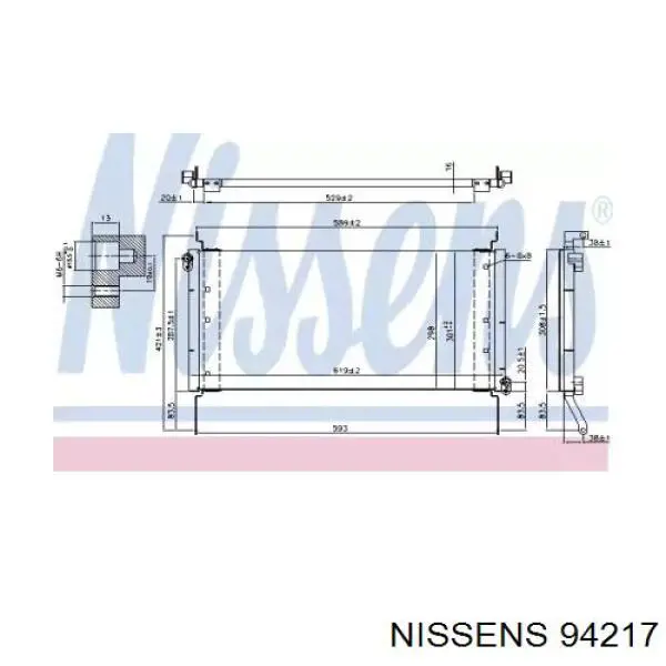 94217 Nissens радиатор кондиционера