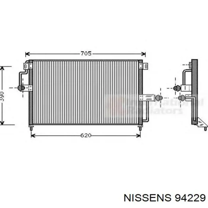 Condensador aire acondicionado 94229 Nissens