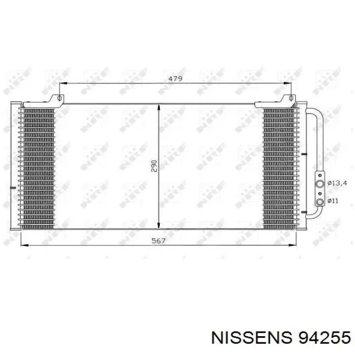 94255 Nissens радиатор кондиционера
