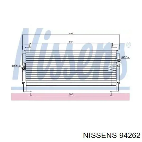 Радиатор кондиционера 94262 Nissens