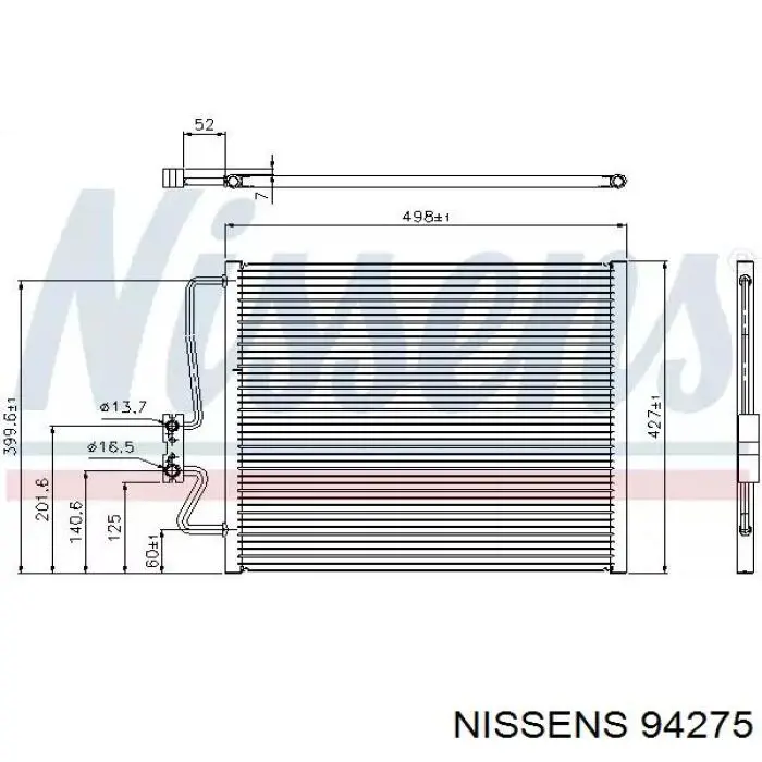 94275 Nissens радиатор кондиционера
