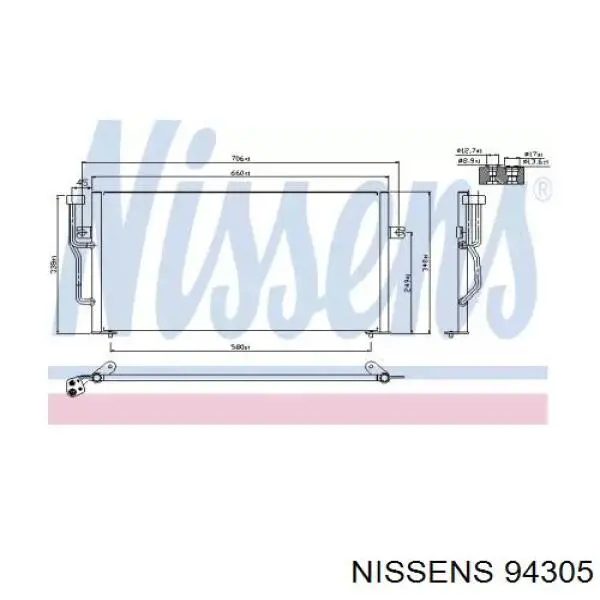 94305 Nissens радиатор кондиционера