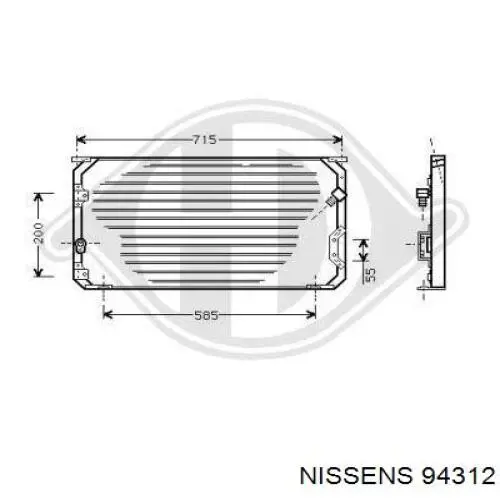 Радиатор кондиционера 94312 Nissens