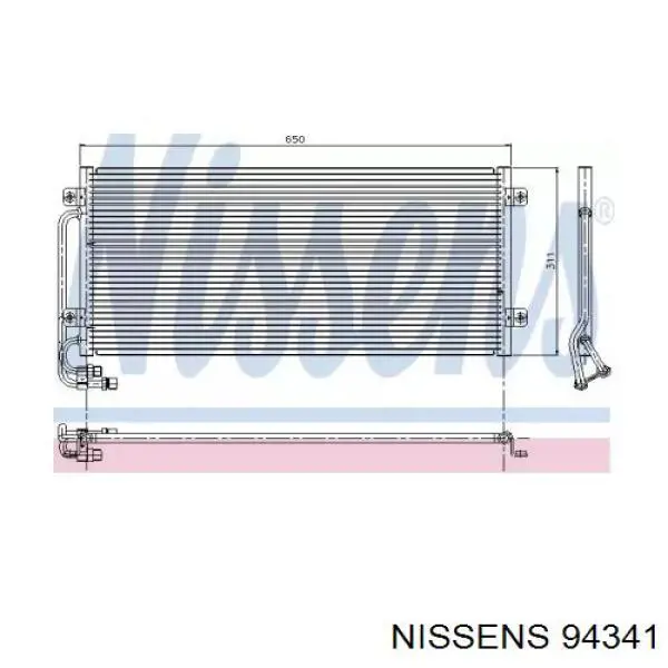 94341 Nissens радиатор кондиционера
