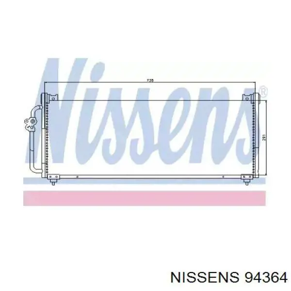 94364 Nissens радиатор кондиционера