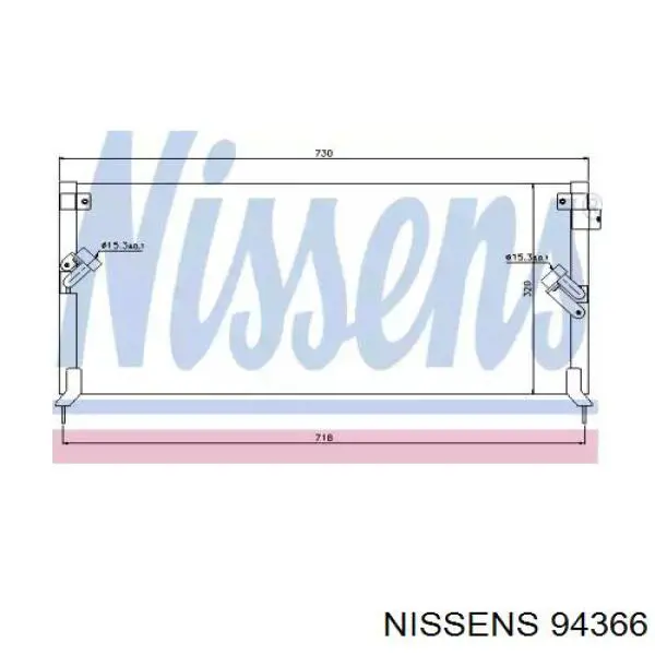 Radiador de aparelho de ar condicionado para Subaru Legacy I BC