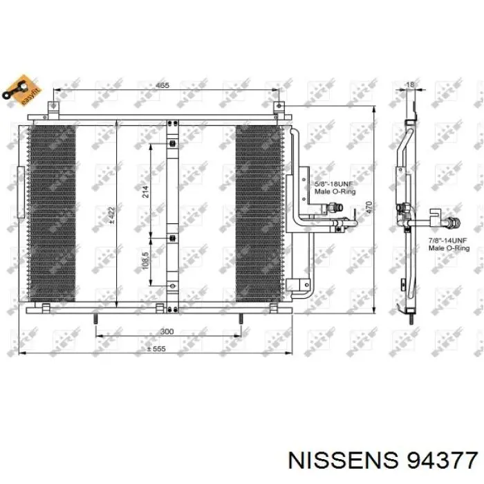 94377 Nissens Конденсатор