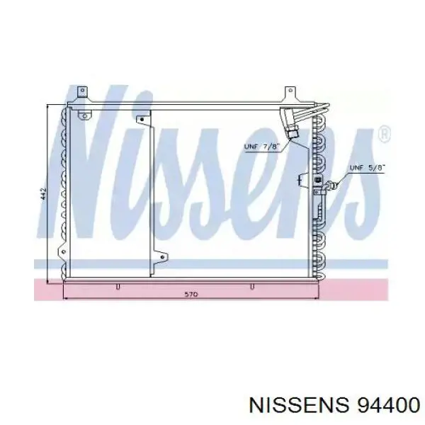 Конденсатор кондиционера Nissens 94400 цена, от 117.05 USD
