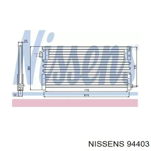 94403 Nissens радиатор кондиционера