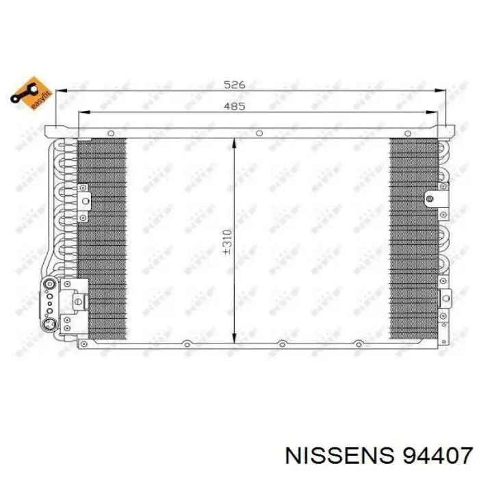 94407 Nissens радиатор кондиционера