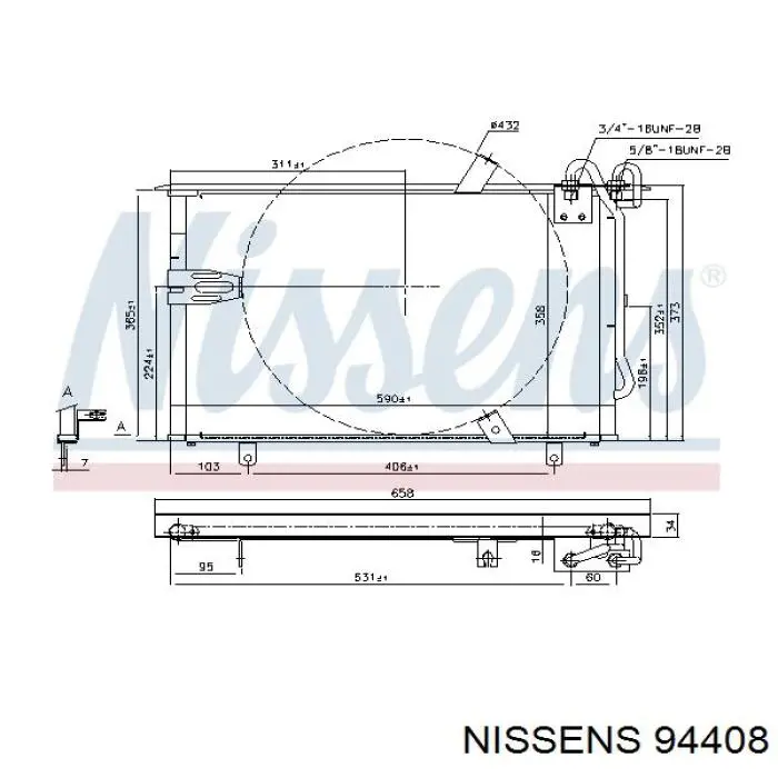 94408 Nissens радиатор кондиционера