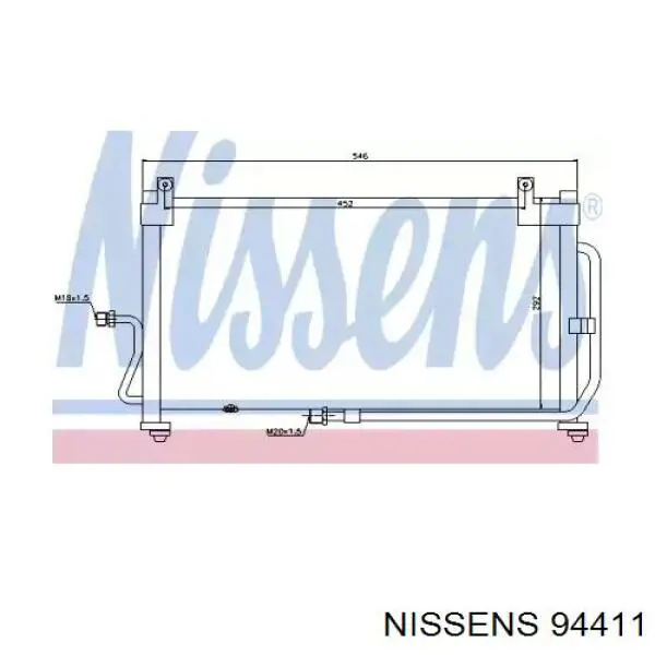 Купить 94411 Nissens Радиатор системы охлаждения кондиционера