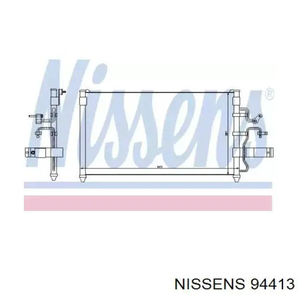 Радиатор кондиционера 94413 Nissens