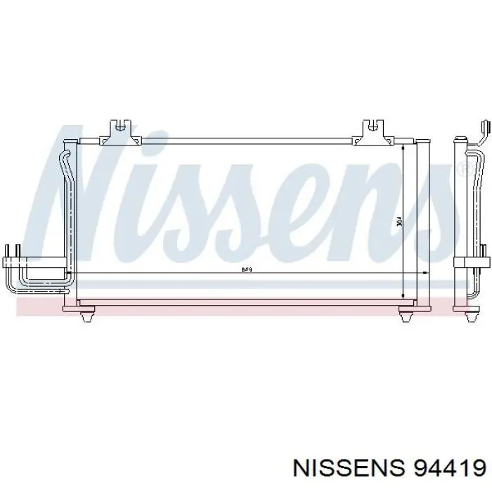 Радиатор кондиционера 94419 Nissens