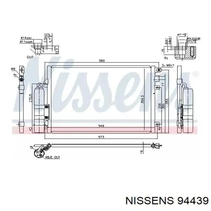 94439 Nissens радиатор кондиционера