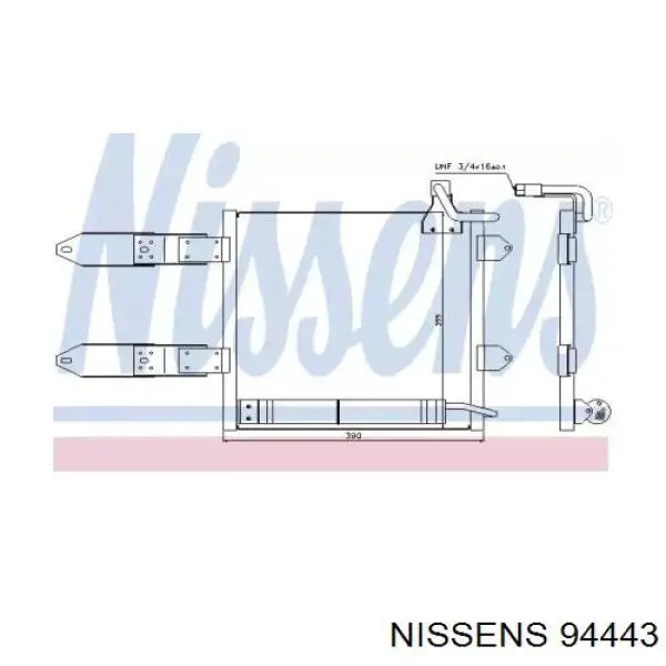 Радиатор кондиционера 94443 Nissens