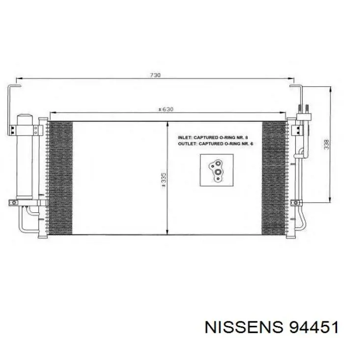 Радиатор кондиционера S9760626400 Hyundai/Kia