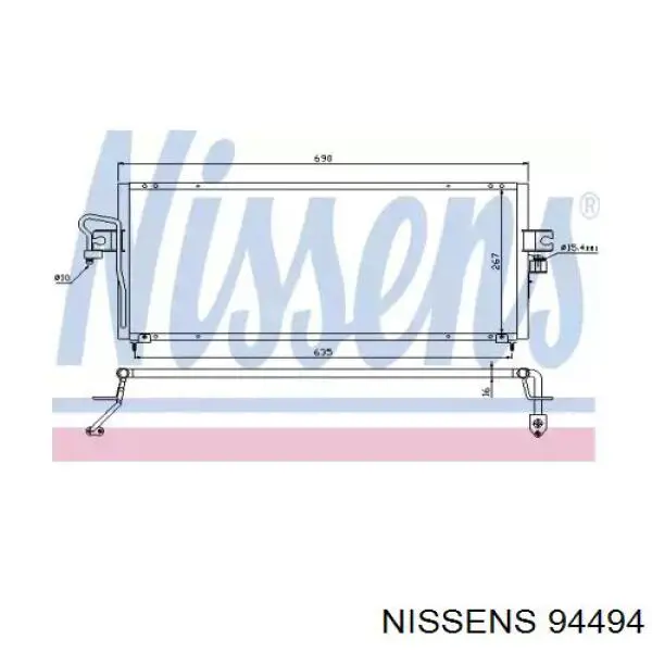 Конденсатор кондиционера Nissens 94494 цена, от 83.31 USD