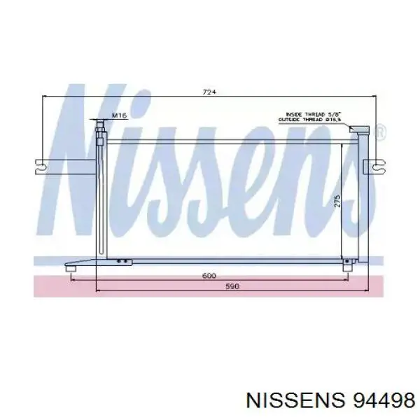 94498 Nissens радиатор кондиционера