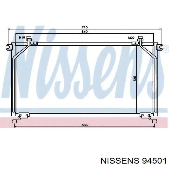 Конденсатор кондиционера Nissens 94501 цена, от 84.37 USD