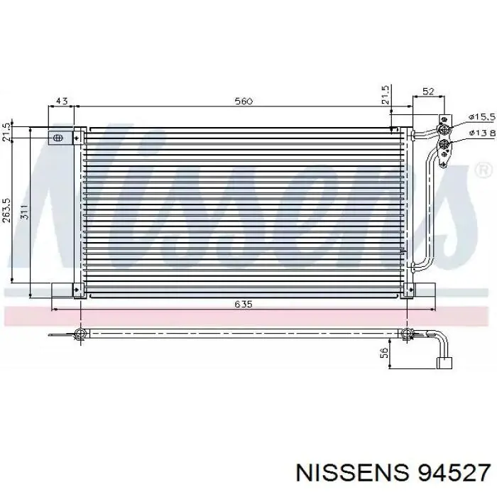 94527 Nissens радиатор кондиционера