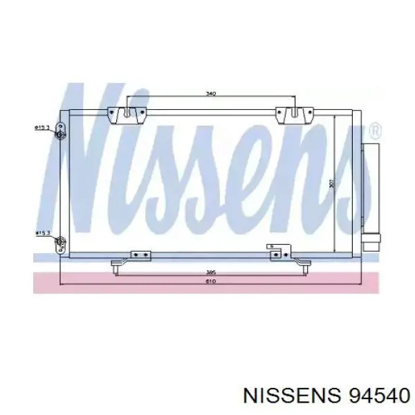 Радиатор кондиционера Nissens 94540