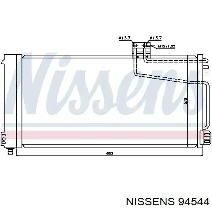 Радиатор кондиционера Nissens 94544