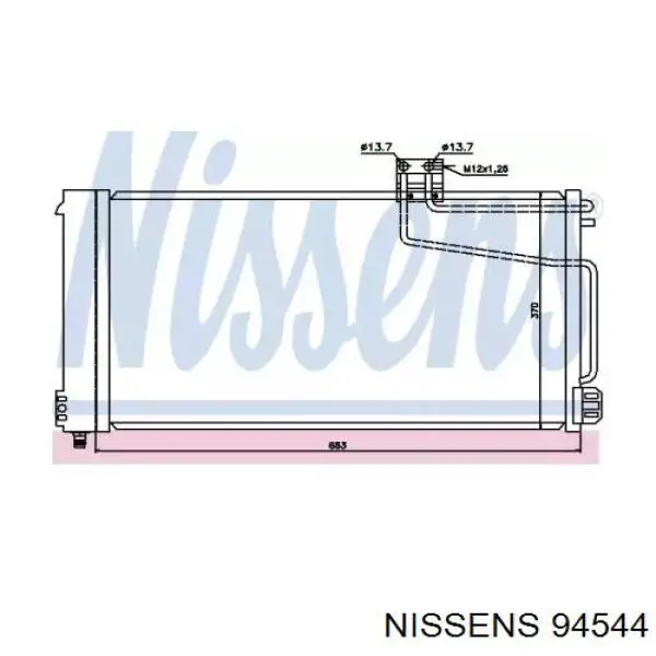Купить 94544 Nissens Радиатор системы охлаждения кондиционера