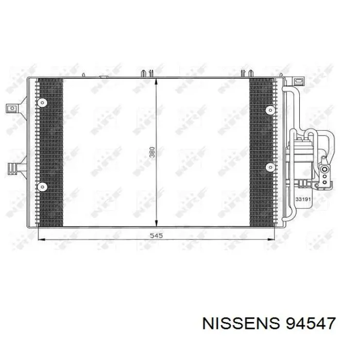 Радиатор кондиционера Nissens 94547