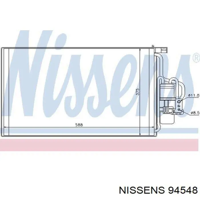 Купить 94548 Nissens Радиатор системы охлаждения кондиционера