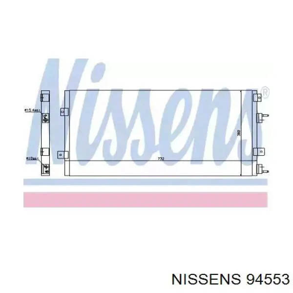 94553 Nissens радиатор кондиционера