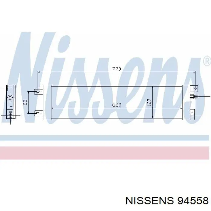 Радиатор кондиционера 94558 Nissens