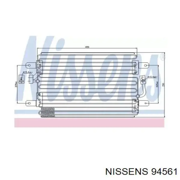 Радиатор кондиционера 94561 Nissens